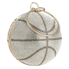 Women's Basketball Diamond Ball Party Purse Handbag Tote Shoulder Chain Bag
