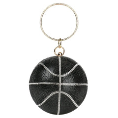 Women's Basketball Diamond Ball Party Purse Handbag Tote Shoulder Chain Bag