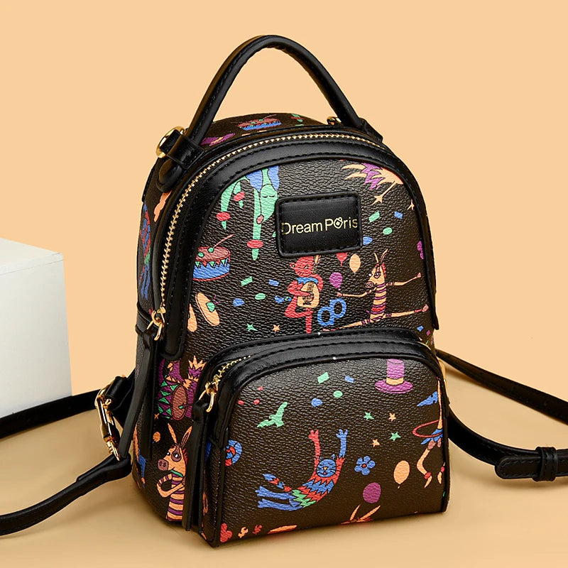 Bear Mini Backpack Street Travel Women's Backpack Girl Shopping Shoulder Bag Sch