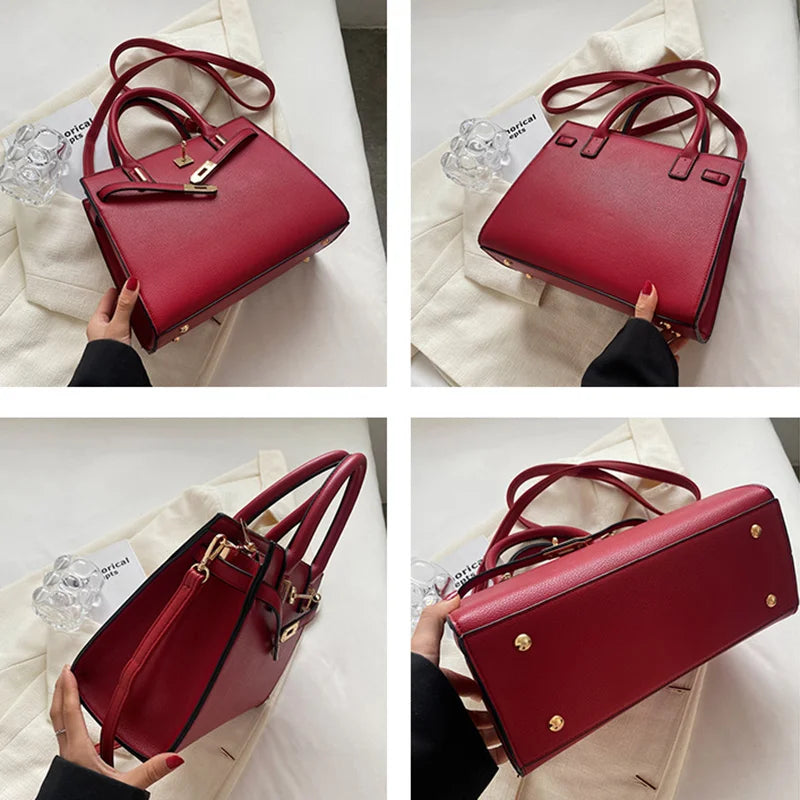 Red Bridal Handbags Lady Shoulder Bag Female Cross Body Bags