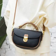 Beige Soft Leather Handbag Girl Lady Shoulder Messenger Bag