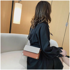 Panelled Hasp Small Square Bag Female Casual Shoulder Messenger Bags