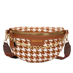 Women's Chain Waist Bag Crossbody Sling Shoulder Bag
