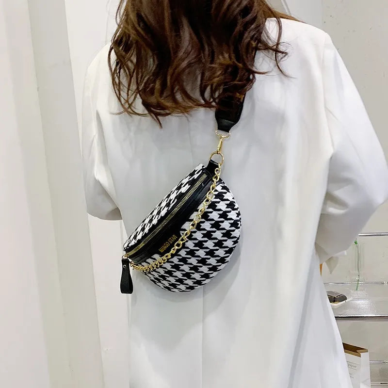 Women's Chain Waist Bag Crossbody Sling Shoulder Bag