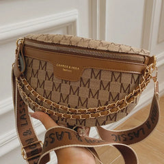 Women's Chain Belt Bag Lady Chest Sling Crossbody Bag