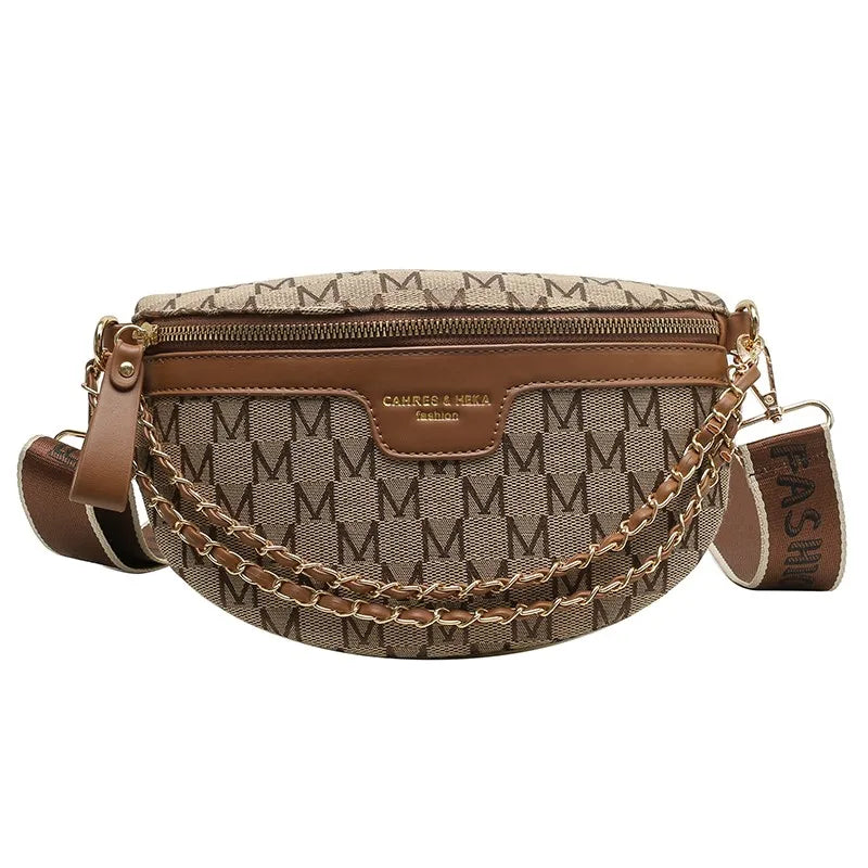 Women's Chain Belt Bag Crossbody Sling Multifunction Chest Waist Trip Shoulder