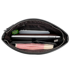 Leather Man Clutch Bag Coins Pocket Purse Envelope Long Wallets