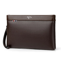 Leather Man Clutch Bag Coins Pocket Purse Envelope Long Wallets