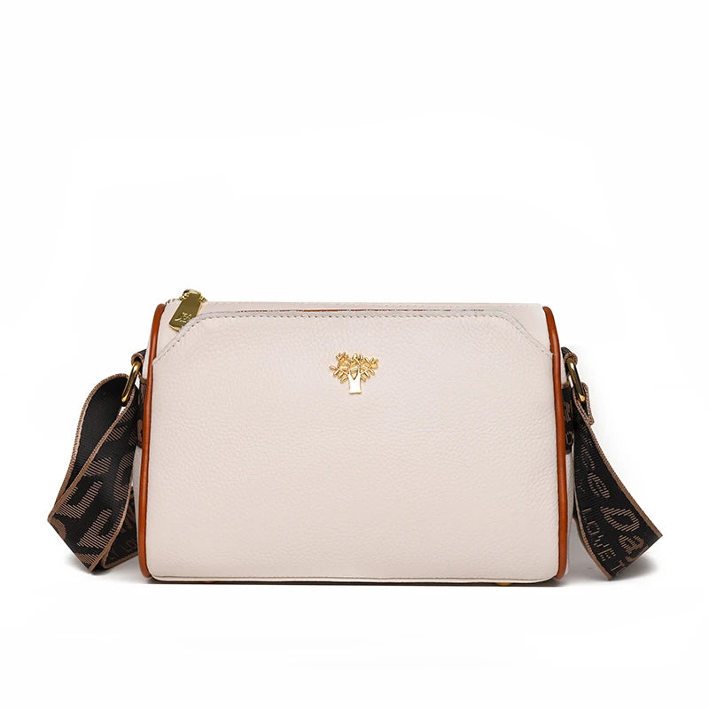 Cow Leather Women Handbags Shoulder Crossbody Bags For Women Leather 3 Layer Tot