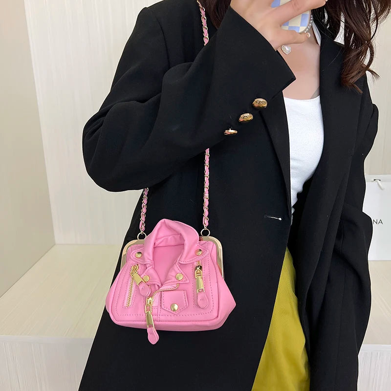 Jacket Clip Crossbody Bag for Women Shoulder Bag Handbag Clutch Purses