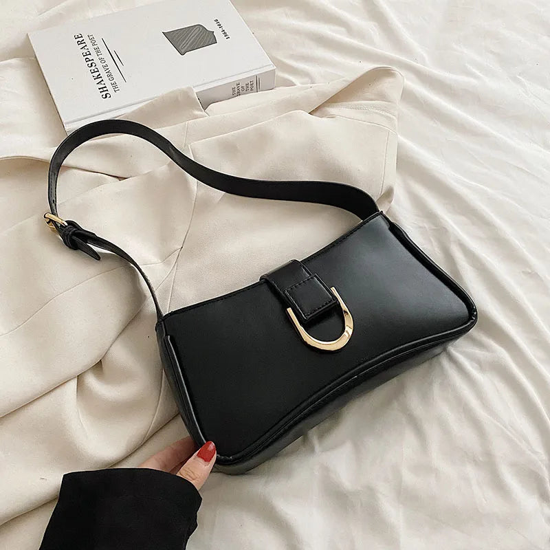 Women's Small PU Leather Shoulder Bag Winter Side Handbag
