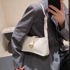 Women's Small PU Leather Shoulder Bag Winter Side Handbag