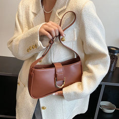 Women's Small PU Leather Shoulder Bag Winter Side Handbag