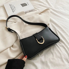 Women's Small PU Leather Shoulder Bag Winter Side Handbag