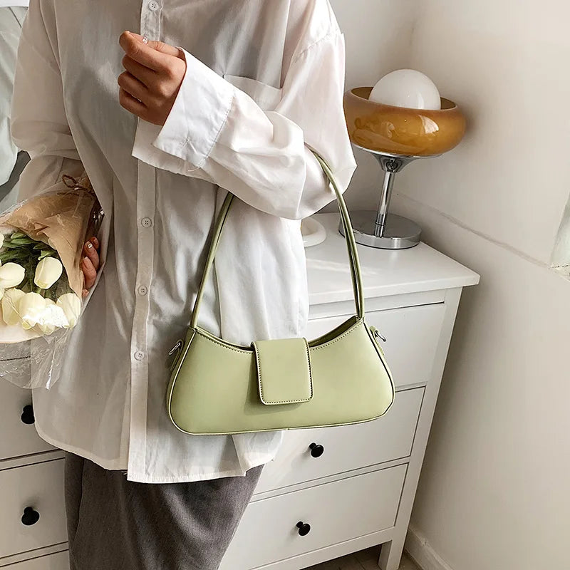 PU Leather Underarm Shoulder Bag Women Handbag Crossbody Side Bags