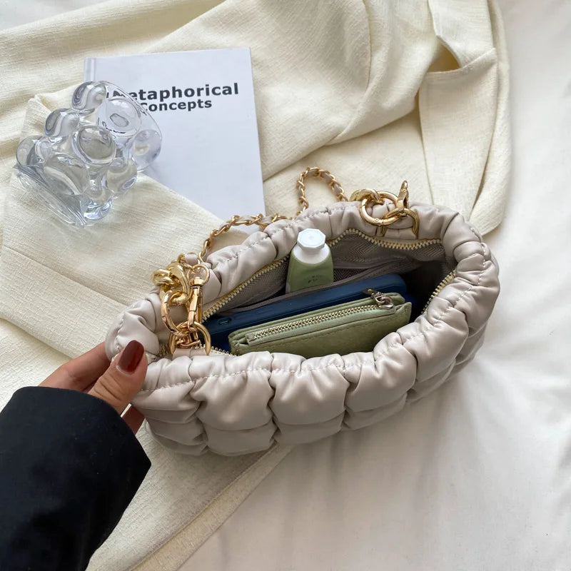 Soft Ruched Cloud Bag Handbag Purses Women Shoulder Crossbody Bags Clutches