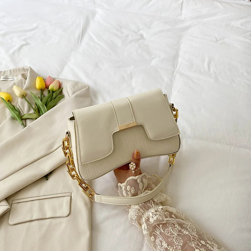 Summer Women Messenger Casual Shoulder Texture Retro Armpit Small Square Bag