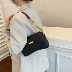 Summer Women Messenger Casual Shoulder Texture Retro Armpit Small Square Bag