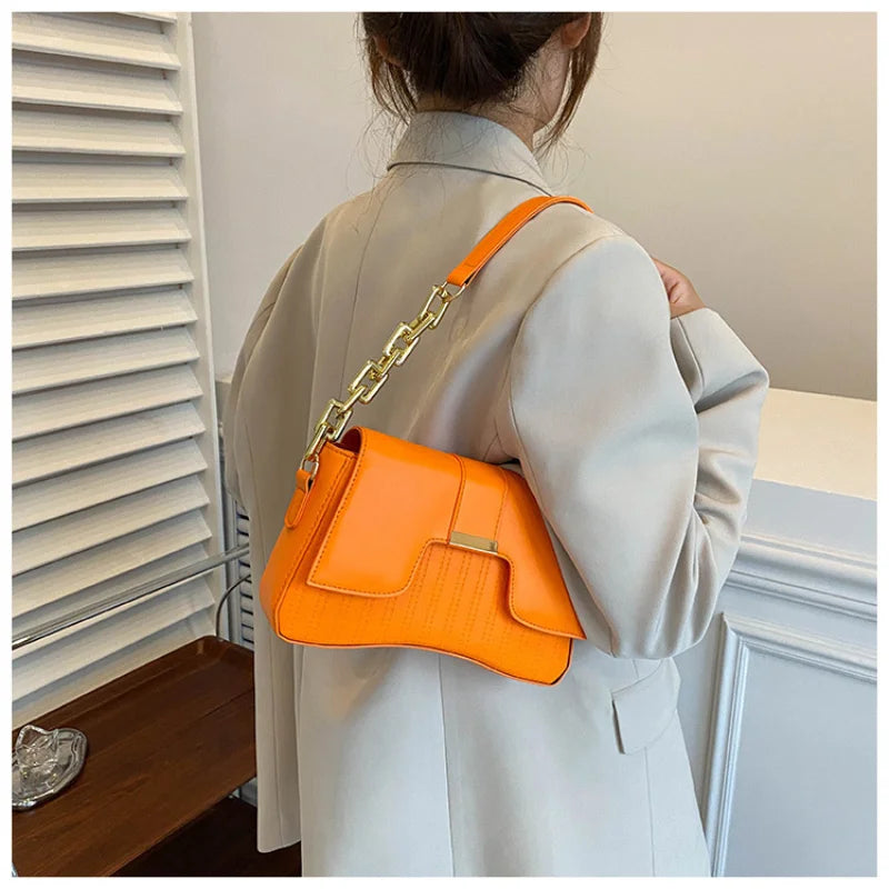 Summer Women Messenger Casual Shoulder Texture Retro Armpit Small Square Bag