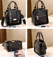 Crossbody Messenger Bag Women's PU Leather Tote Shoulder Handbag