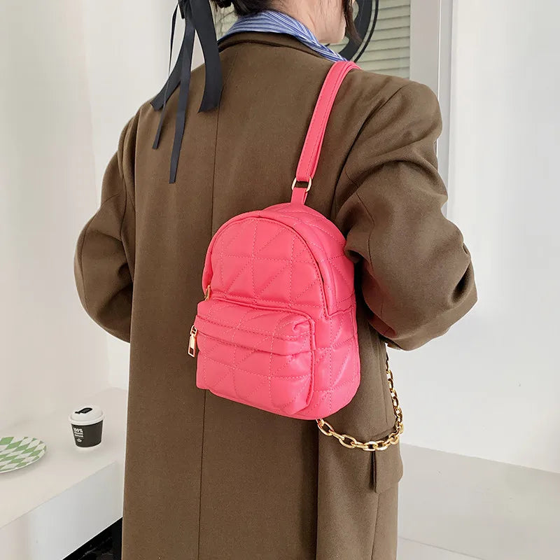 Chain Messenger Bags Women Casual Soft PU Leather Fanny Packs