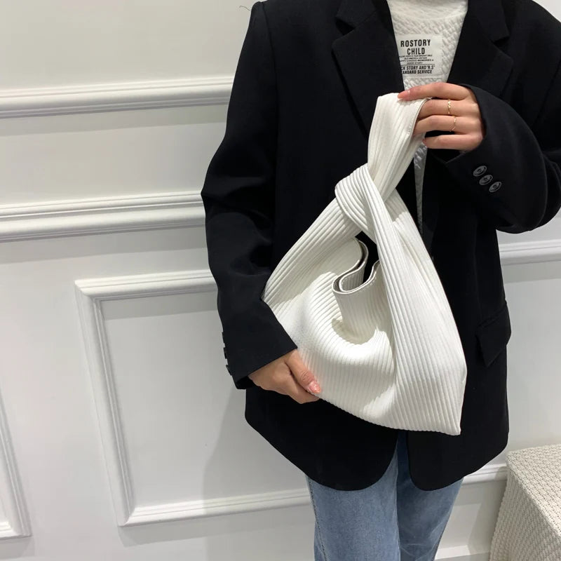 Small Hobos Tote Bag Spring Solid PU Leather Top Handle Bags Women