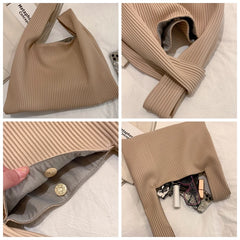 Small Hobos Tote Bag Spring Solid PU Leather Top Handle Bags Women