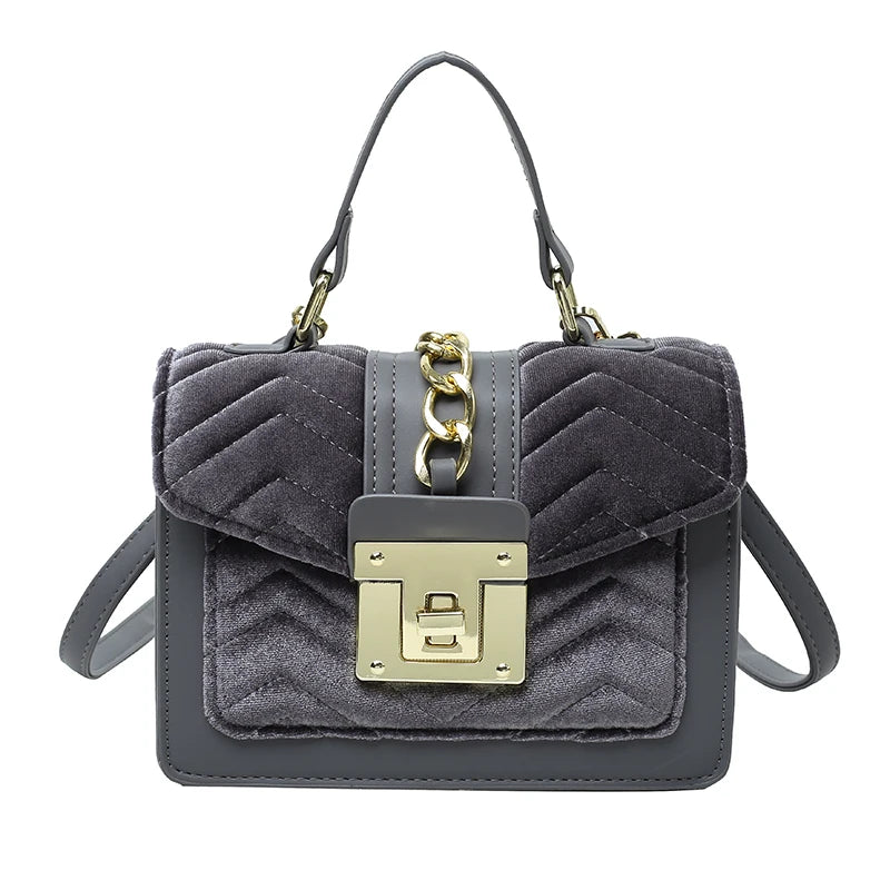 Velvet Handbag Purse Women Crossbody Bags Winter Ladies Messenger Bags Tote