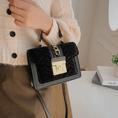 Velvet Handbag Purse Women Crossbody Bags Winter Ladies Messenger Bags Tote