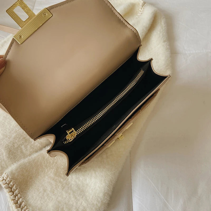 Velvet Handbag Purse Women Crossbody Bags Winter Ladies Messenger Bags Tote