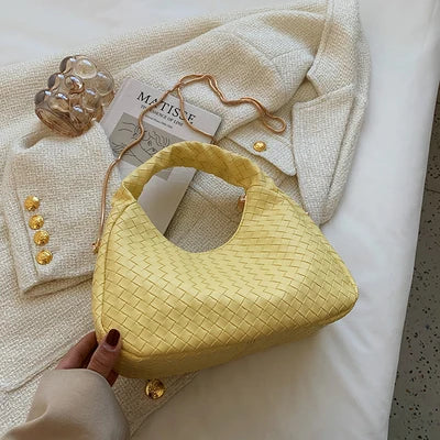 Woven Purses Handbags Women Shouler Crossbody Bags Chain Messenger Totes High