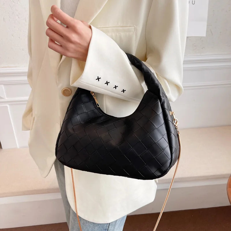 Woven Purses Handbags Women Shouler Crossbody Bags Chain Messenger Totes High