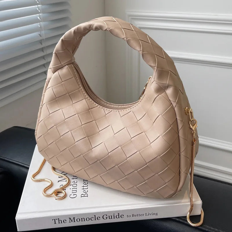 Woven Purses Handbags Women Shouler Crossbody Bags Chain Messenger Totes High