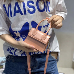 Small Crossbody Bag Women PU Leather Handbag Mini Chain Shoulder Messenger