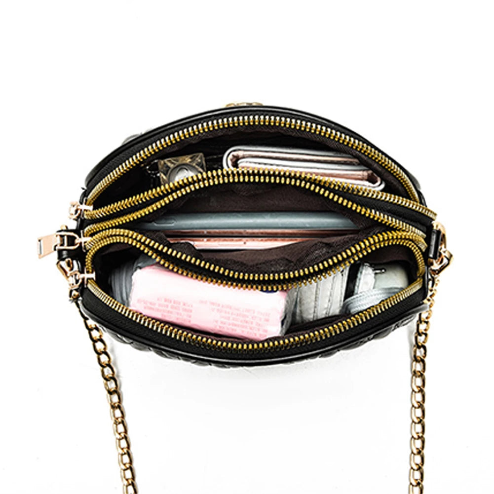 Evening Bag Women's Handbag Chain Tassel Female Tote Bags Crossbody PU Leather W