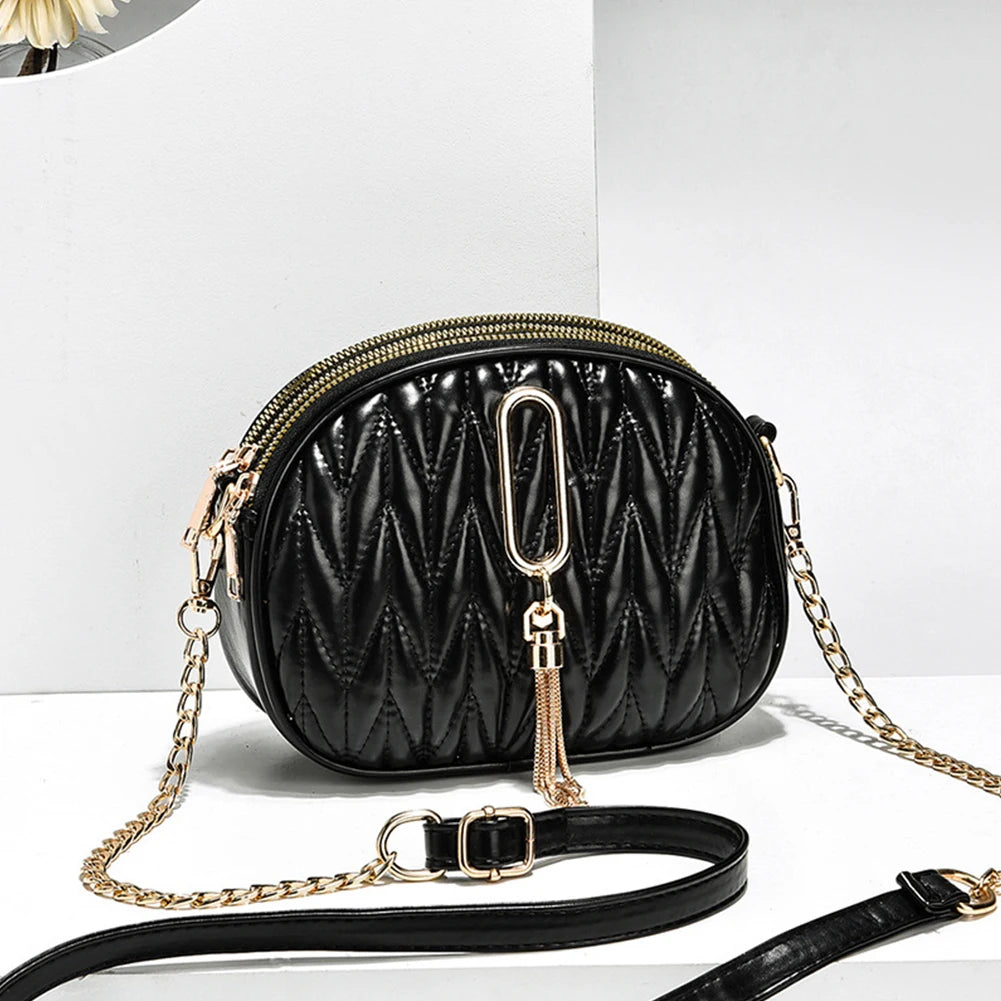 Evening Bag Women's Handbag Chain Tassel Female Tote Bags Crossbody PU Leather W