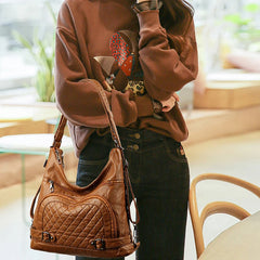 Leather Women Bags Tote Top-Handle Shoulder Crossbody Bag for Ladies