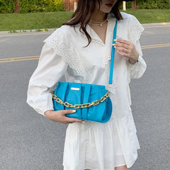Leather Shoulder Bags for Women Handbags Party Evening Clutch Bag