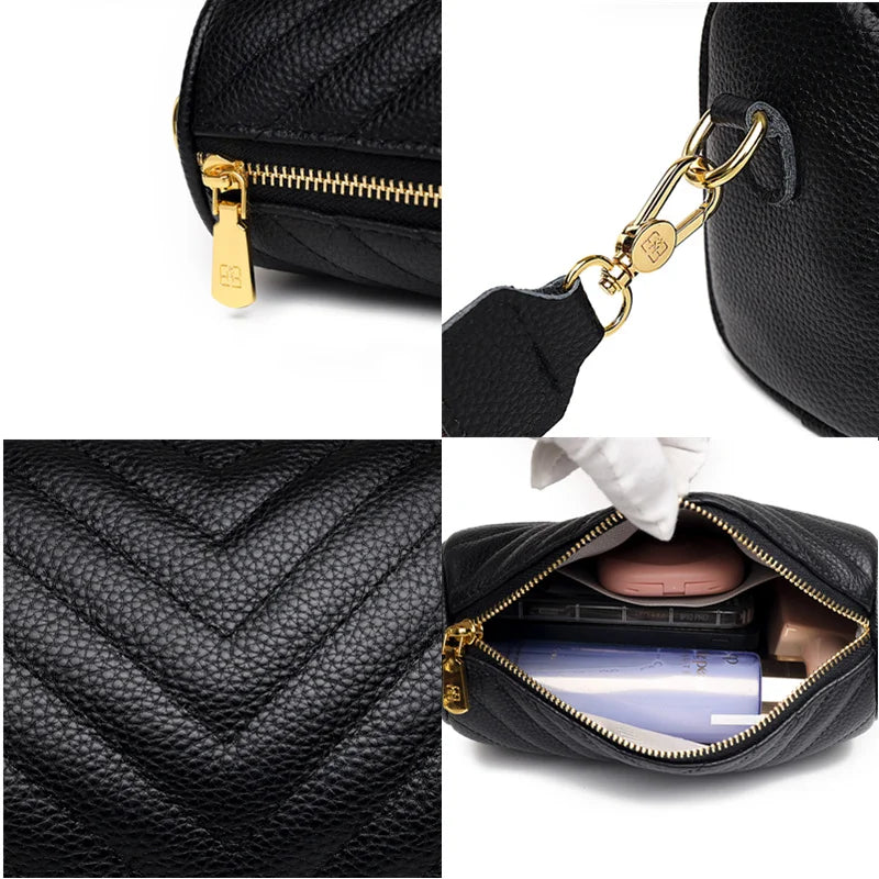 Leather Shoulder Bags Women's Bag High Natural Cowskin Handbags Crossbody