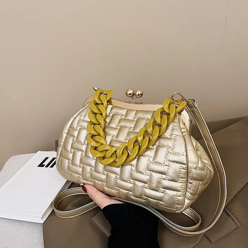 Leather Evening Bag Women Crossbody Tote Satchel Classic Handbag