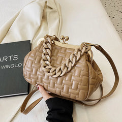 Leather Evening Bag Women Crossbody Tote Satchel Classic Handbag