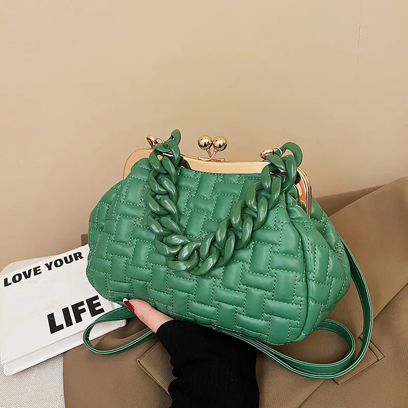 Leather Evening Bag Women Crossbody Tote Satchel Classic Handbag