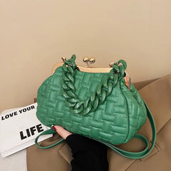 Leather Evening Bag Women Crossbody Tote Satchel Classic Handbag