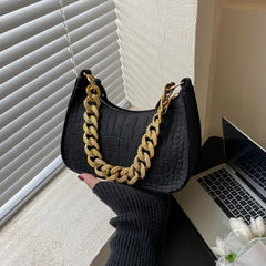 Metal Chain Shoulder Bag Women Diamond Clutch Bags