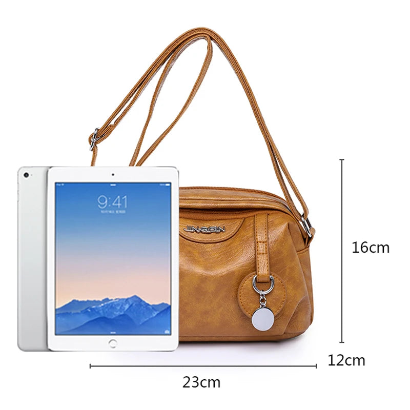 Leather Crossbody Shoulder Bag for Women Small Tote Bag