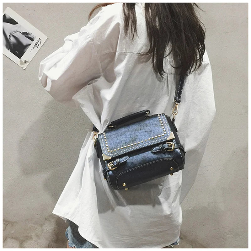 Rivet Crossbody Bag for Women Shoulder Bag