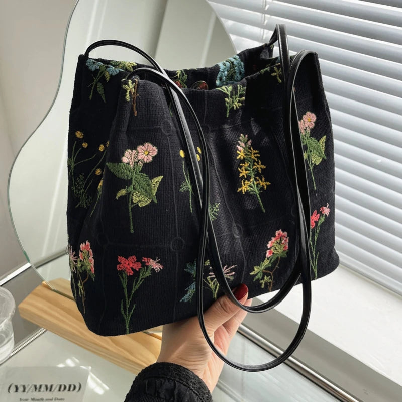 Large Flowers Tote Bag Women's Handbag High Capacity Shoulder Bags
