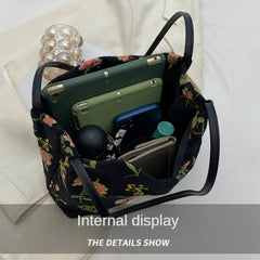 Large Flowers Tote Bag High-Quality Women's Handbag