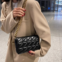 Retro Clutch Handbag Metal Chain Small Shoulder Bag