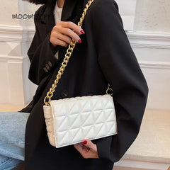 Leather Woman Diamond Bagute Bags for Women Flap Retro Clutch Handbag